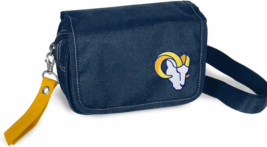 Littlearth Littlearth Womens Nfl Los Angeles Rams Ribbon Waist Pack Purse, Team Color, 7.5\" X 5.5\" X 2.5\" | Coin Purses & Pouches