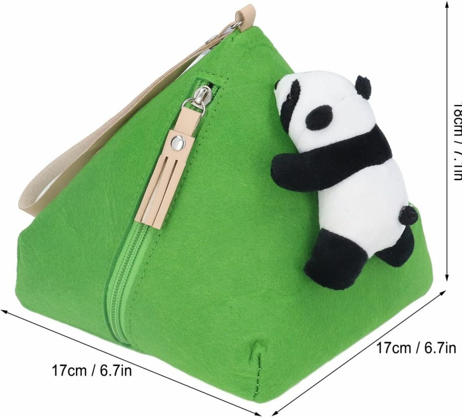 Yosoo Yosoo Triangle Purse, Soft Felt Zongzi Shape Key Bag, Panda Decoration, Large Internal Capacity Due To Its Triangular Shape | Coin Purses & Pouches