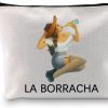 JXGZSO Jxgzso Funny La Borracha Gift Mexican Lottery Bag Mexican Beer Lottery Themed Gifts | Coin Purses & Pouches