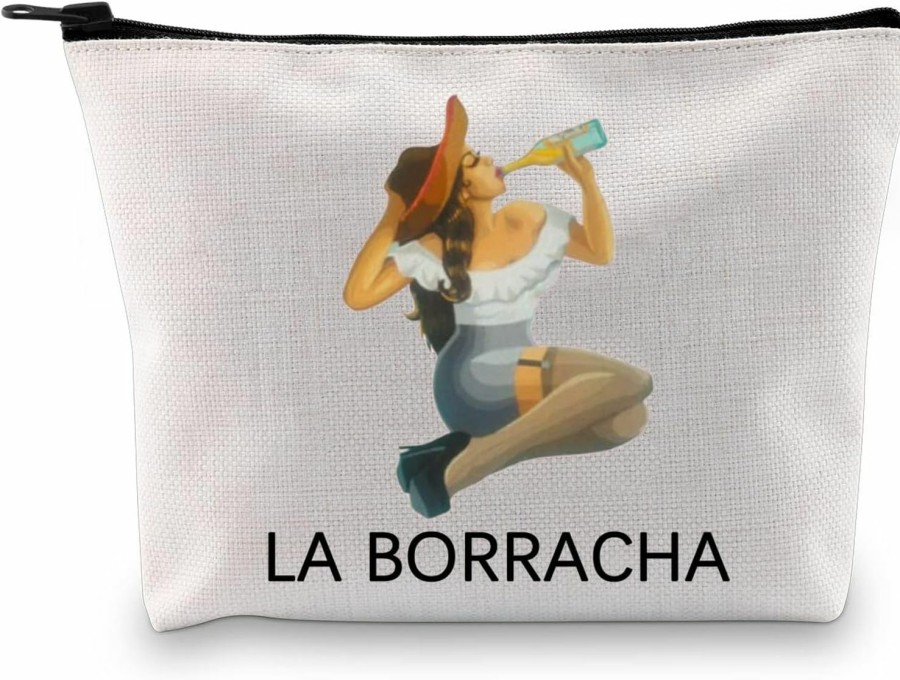 JXGZSO Jxgzso Funny La Borracha Gift Mexican Lottery Bag Mexican Beer Lottery Themed Gifts | Coin Purses & Pouches