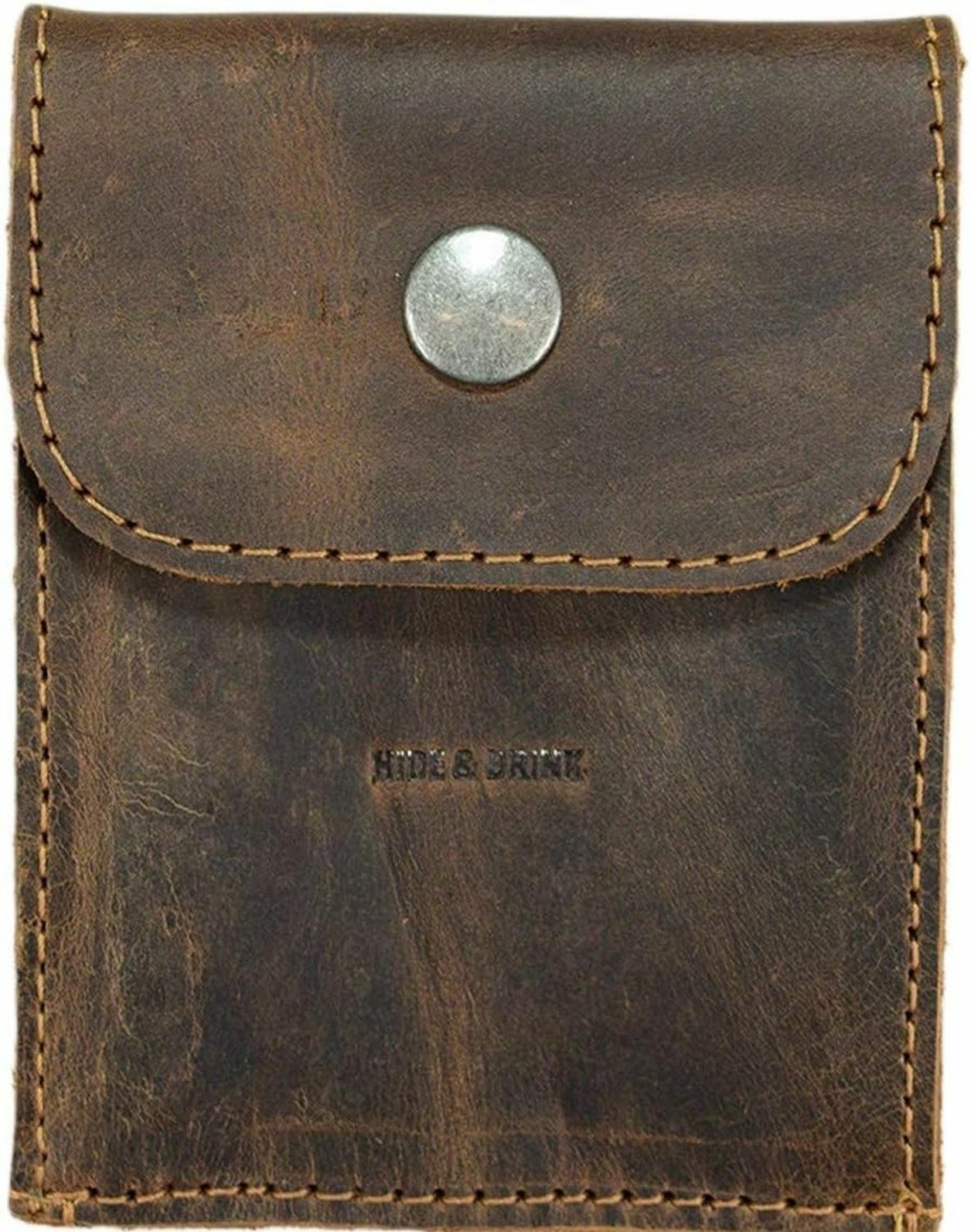 Hide & Drink Hide & Drink, Leather Coin Case, Change Holder, Cable Pouch, Accessories, Handmade Includes 101 Year Warranty :: Bourbon Brown | Coin Purses & Pouches