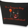 G2TUP G2Tup Halloween Toiletry Bag It'S A Thing Horror Movie Balloon Dancing Clown Zippered Pouch (Balloon Cosmetic Bag) | Coin Purses & Pouches