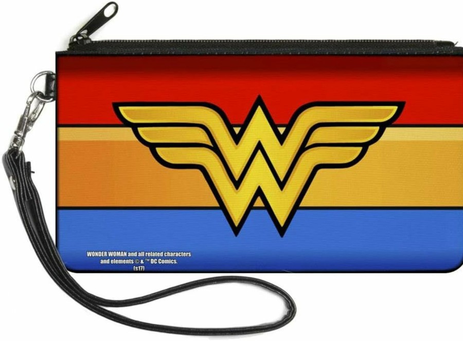 Buckle-Down Buckle-Down Buckle-Down Zip Wallet Wonder Woman Large Accessory, Wonder Woman, 8" X 5" | Coin Purses & Pouches