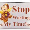 WZMPA Wzmpa Funny Cogsworth Clock Cosmetic Bag Cogsworth Fans Gifts Stop Wasting My Time Cogsworth Zipper Pouch Bag Cogsworth Merchandise (Stop Wasting) | Coin Purses & Pouches