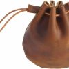 Wugebud Wugebud 1 Pcs Mini Leather Drawstring Coin Purse Vintage Leather Coin Bag, Coin Organizer, Change Holder,Leather Drawstring Pouch For Men & Women | Coin Purses & Pouches