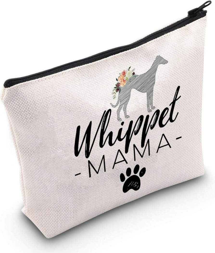 POFULL Pofull Whippet Dog Owner Gift For Her Whippet Lover Gift Whippet Mom Makeup Bag (Whippet Mom Bag) | Coin Purses & Pouches