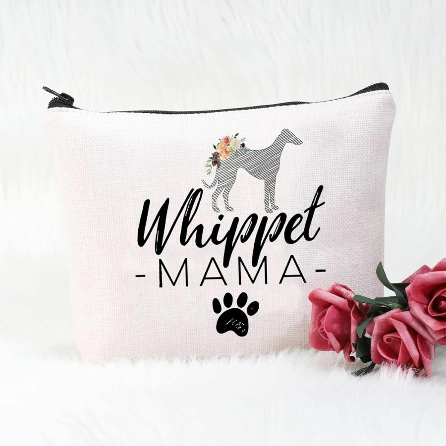 POFULL Pofull Whippet Dog Owner Gift For Her Whippet Lover Gift Whippet Mom Makeup Bag (Whippet Mom Bag) | Coin Purses & Pouches