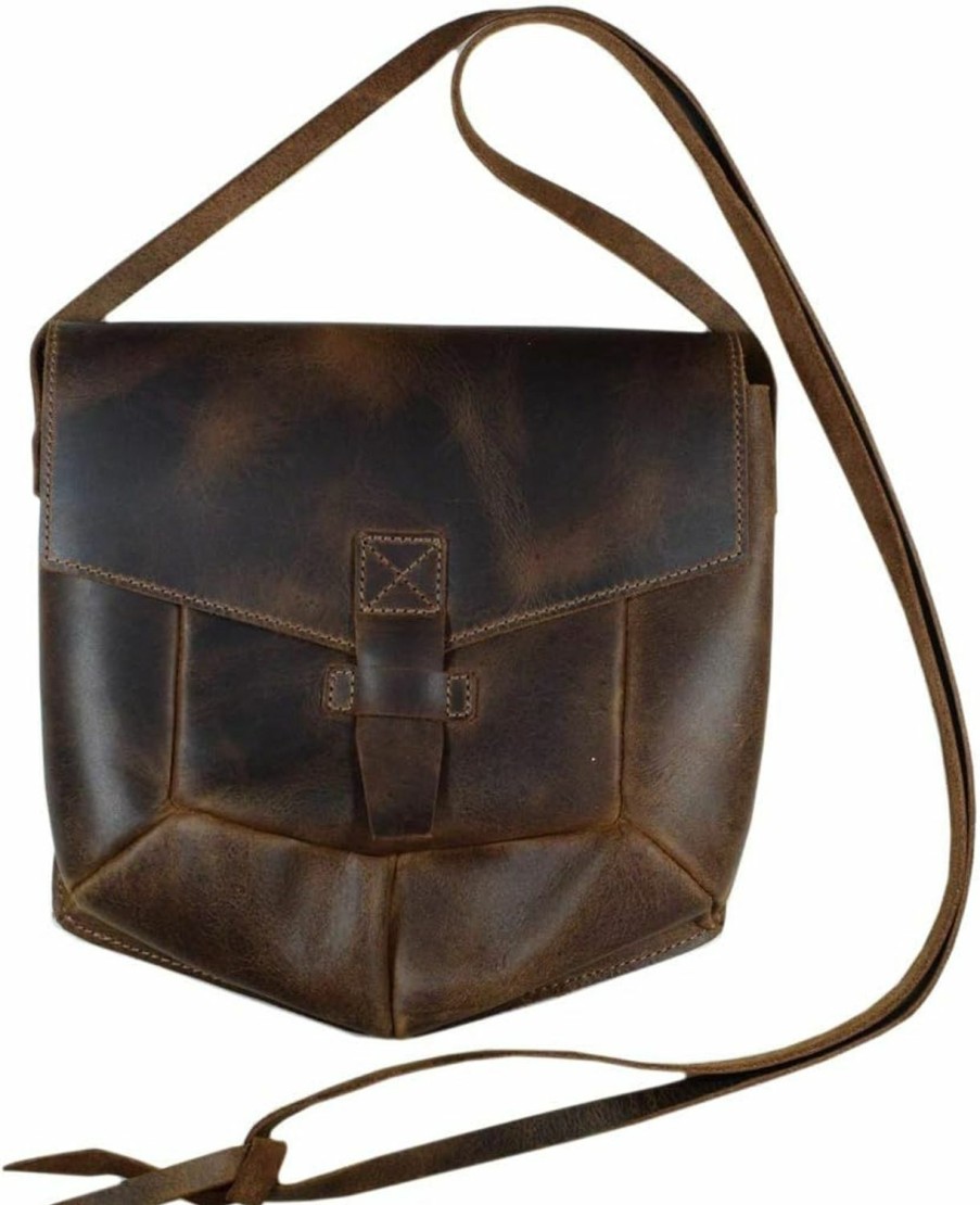 Hide & Drink Hide & Drink, Prisma-Shaped Shoulder Bag, Vintage Purse, Messenger And Crossbody Bag, Full Grain Leather, Handmade | Coin Purses & Pouches