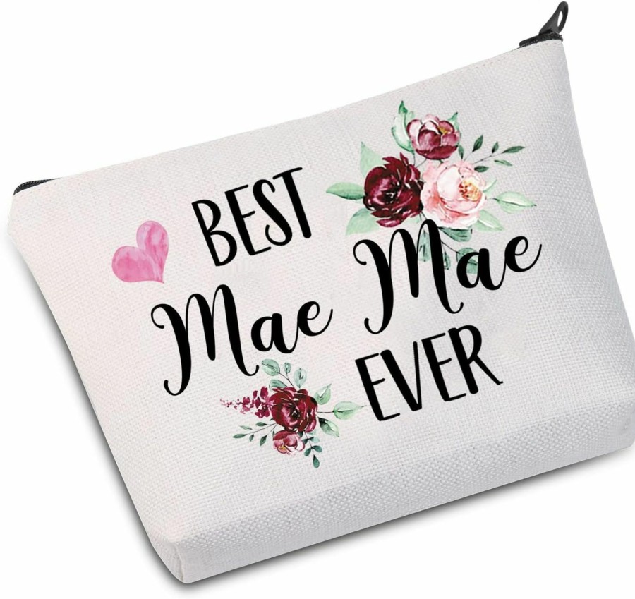 JXGZSO Jxgzso Mae Mae Gifts Best Mae Mae Ever Makeup Bag Mother'S Day Gift For Mom Grandma Grandmother (Best Mae Mae Ever Bag) | Coin Purses & Pouches