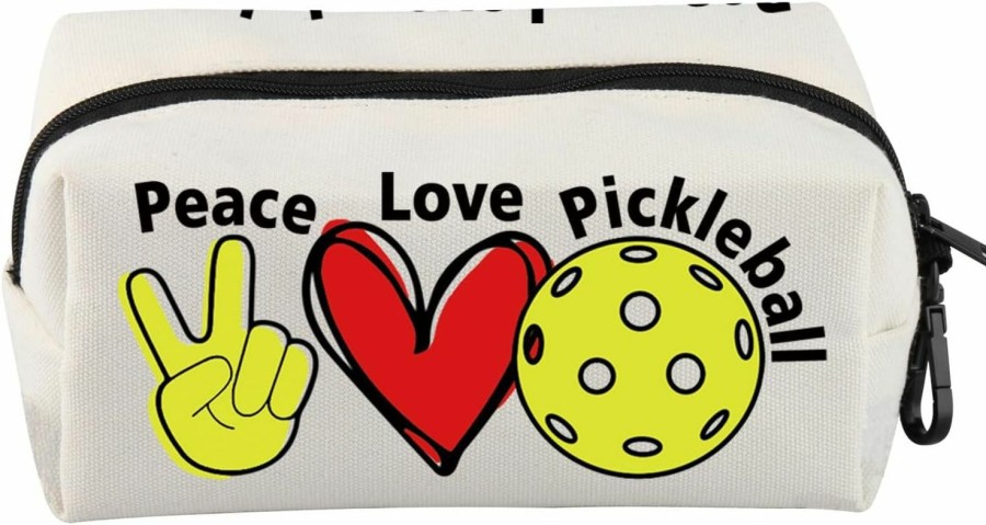 VAMSII Vamsii Pickleball Lover Bag Pickleball Player Pouch Peace Love Pickleball Gift For Pickleball Coach Pickleball Lover Gift | Coin Purses & Pouches