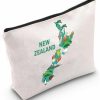 MEIKIUP Meikiup New Zealand Travel Cosmetic Bag New Zealand Travel Souvenir New Zealand Lover Gift New Zealand Travel Memory Map Gift (Map New Zealand Bag) | Coin Purses & Pouches