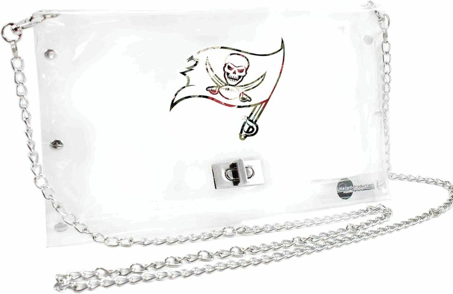 Littlearth Clear Envelope Purse With Metal Chain Strap And Floral Team Logo | Coin Purses & Pouches