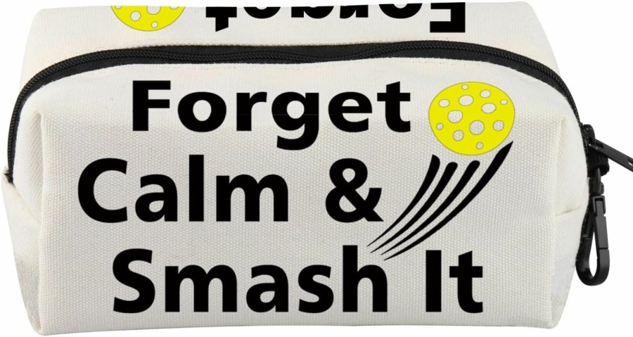 VAMSII Vamsii Pickleball Lover Bag Pickleball Player Pouch Forget Calm & Smash It Gift For Pickleball Coach Pickleball Lover Gift | Coin Purses & Pouches