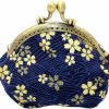 TENDYCOCO Tendycoco 1Pc Cherry Blossom Coin Purse Vintage Storage Bag Change Purse Women'S Purses Coin Purses For Women Phone Bag Kiss Lock Coin Purse Multifunctional Storage Bag Retro Wallet Buckle | Coin Purses & Pouches