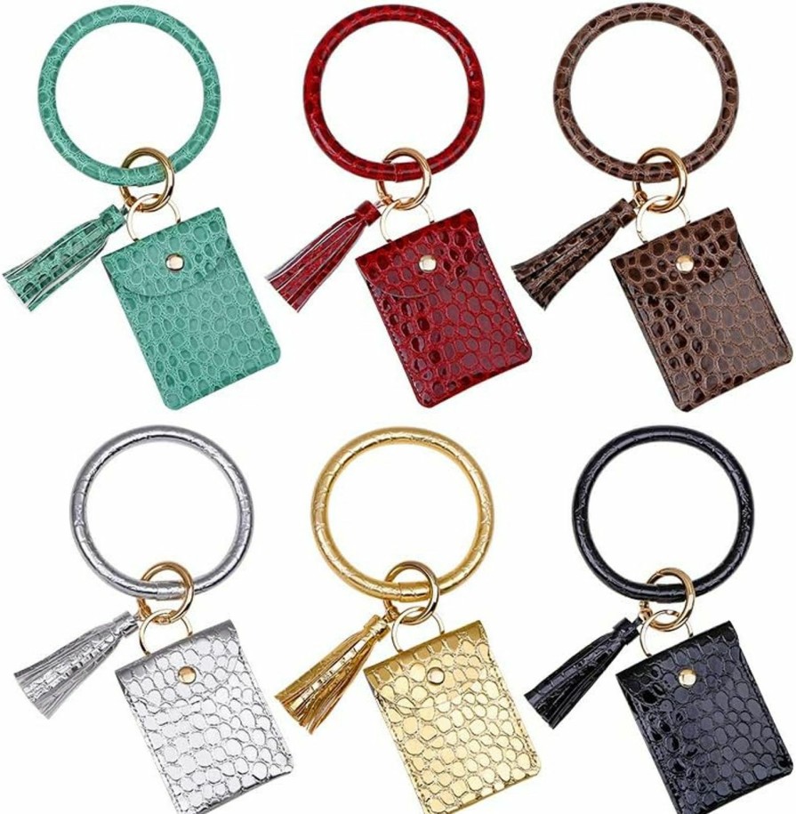 Cynure Women Bracelet Keychain Key Chain Ring With Mini Pouch Card Change Wallet Coin Purse | Coin Purses & Pouches