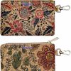 AdiStylinno Adistylinno Change Purse, 2 Pcs Portable Pu Coin Purse Pouch Waterproof Vintage Flower Mini Change Wallet Purse With Zipper And Key Hook For Woman Storing Change Cards Keys (A, 2) | Coin Purses & Pouches