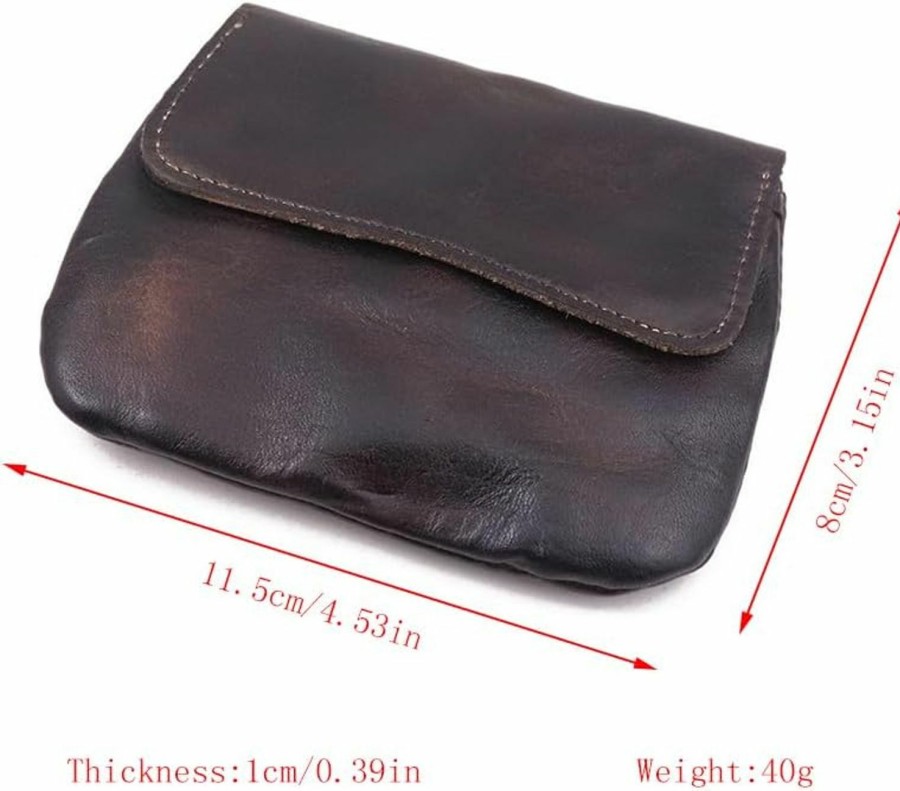 Yzikema Yzikema 1 Pcs Leather Coin Purse Wallet With Card Slots,Snap Leather Coin Pouch, Coin Organizer, Change Holder,Card Case, Leather Storage Bag For Men & Women | Coin Purses & Pouches