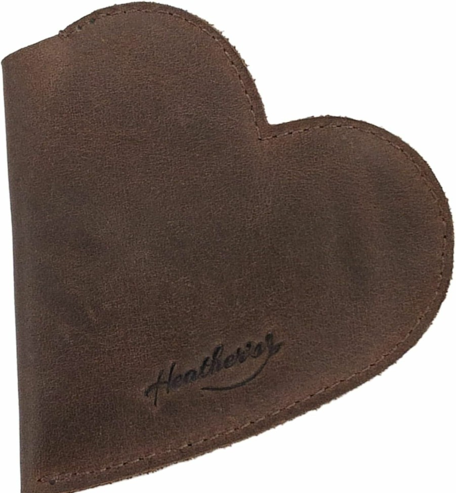 Heather's Heather'S, Heart Shape Coin Purse Handmade From Full Grain Leather (Sangria) | Coin Purses & Pouches