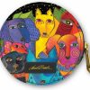 Monarque Monarque Round Zipper Case, Signature Artists (Laurel Burch Dogs And Doggies) | Coin Purses & Pouches