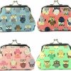 POPUCT Popuct Women'S Owl Coin Purse Mini Kiss Lock Wallet(D/4Pcs/9Cm7Cm) | Coin Purses & Pouches