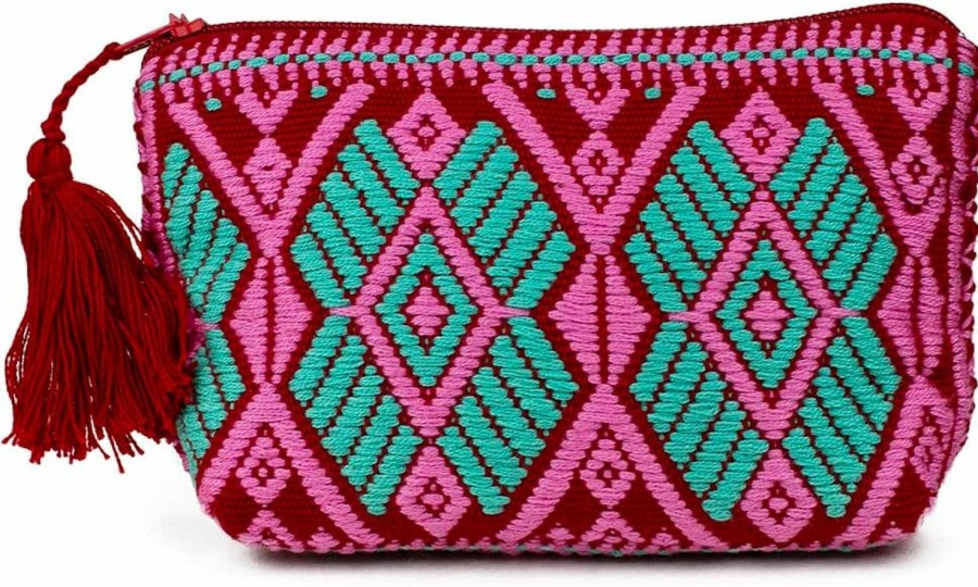 Ketzaly Ketzaly Coin Pouch: 100% Cotton Coin Purse For Women | Cute Change Purse With Vibrant Colors | Small Zipper Pouch Handmade By Mexican Artisans | Wallet Purse For Women | Coin Purses & Pouches