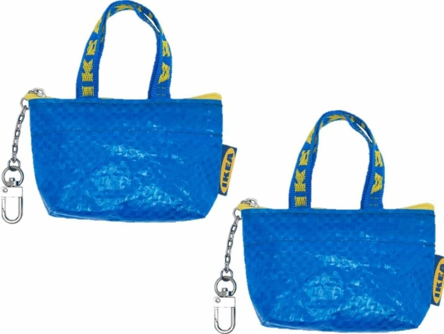 IKEA GLOBAL Key & Coin Purse Knolig Bag Small Blue With One Zipper Bag (2 Set) | Coin Purses & Pouches