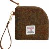 TAILORMAP Harris Tweed Wool Coin Purse Small Money Pouch With Zipper For Women Men Handmade (Mint Green) | Coin Purses & Pouches