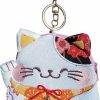 HUIJUFU Huijufu Japanese Small Lucky Cat Coin Purse Cute Cat Wallet For Women Kawaii Funny Coin Pouch Keychain(Red) | Coin Purses & Pouches