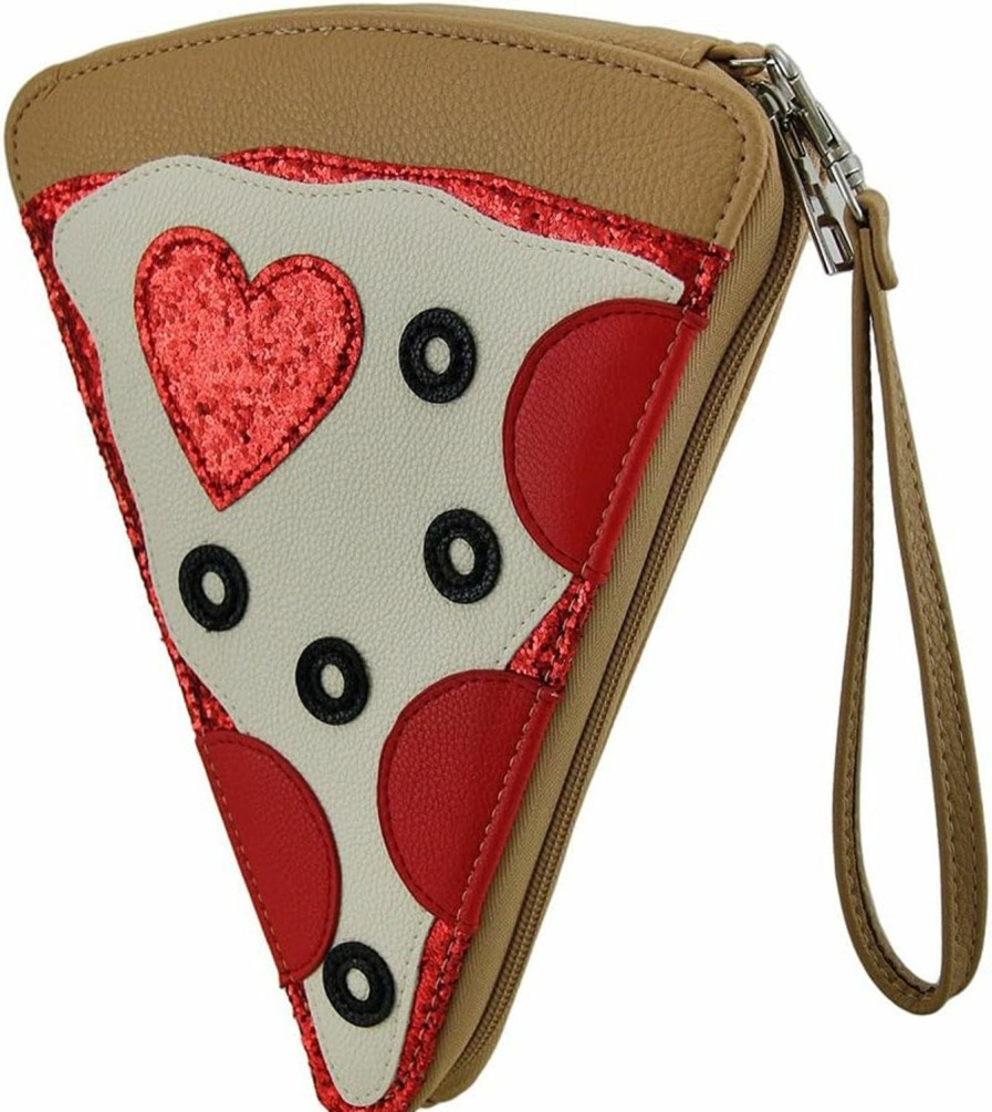 Zeckos Pizza Party Slice Of The Pie Pepperoni Pizza Purse W/Removable Wrist Strap | Coin Purses & Pouches