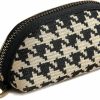 Pangogogo Pangogogo Vintage Check Compact Multi-Functional Coin Purse,Adequate Capacity Coin Purse For Women,Gift Choice As Coin Purse For Men(Brown-Black) | Coin Purses & Pouches