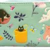 Shag Wear Shag Wear Cats In The Garden Animal Wallet Coin Purse For Women Vegan Faux Leather Teal | Coin Purses & Pouches