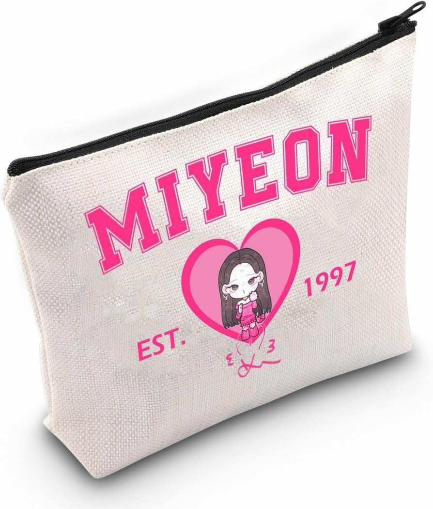 MEIKIUP Meikiup Korean Girls Group G-Ide Member Makeup Bag K-Pop Girls Group Fans Gift World Tour Merchandise K-Pop Music Lover Gift (Yq99 Bag) | Coin Purses & Pouches