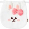 LINE FRIENDS Line Friends Mini Friends Collection Cony Character Small Coin Purse Wallet Jewelry Bag String Pouch, White | Coin Purses & Pouches