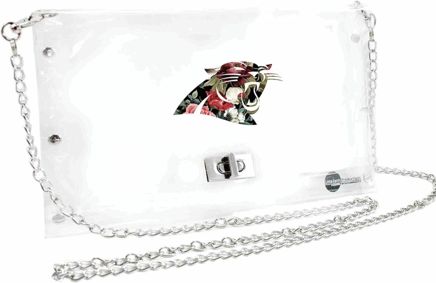 Littlearth Littlearth Uni Stadium Friendly Clear Envelope Purse With Metal Chain And Floral Team Logo, 10\" W X 6.5\" L X 0.5\" D Clear | Coin Purses & Pouches