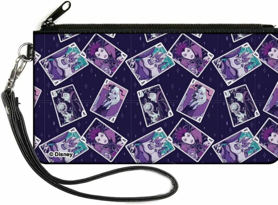 Buckle-Down Disney Wallet, Coin Purse, Disney Villains Card Poses Collage Purples, Canvas | Coin Purses & Pouches