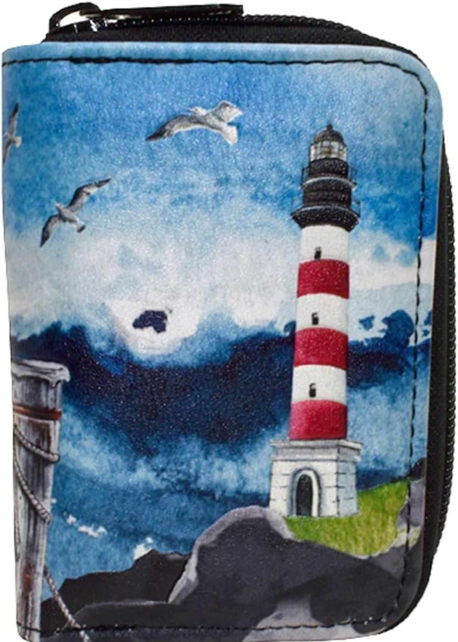 Shag Wear Shag Wear Lighthouse Pelican Summer Coin Purse For Women Vegan Faux Leather | Coin Purses & Pouches