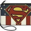 Buckle-Down Buckle-Down Buckle-Down Zip Wallet Superman Large Accessory, Superman, 8" X 5" | Coin Purses & Pouches