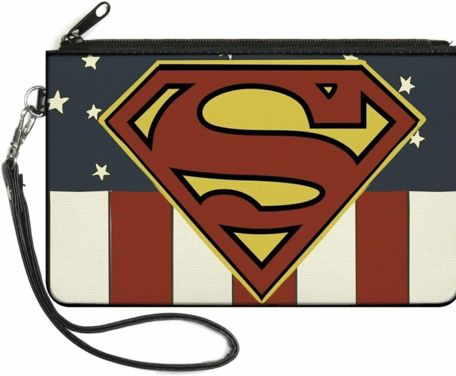 Buckle-Down Buckle-Down Buckle-Down Zip Wallet Superman Large Accessory, Superman, 8" X 5" | Coin Purses & Pouches