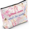 WZMPA Wzmpa Ballet Dancer Cosmetic Bag Ballerina Gift Without Ballet What'S The Pointe Makeup Zipper Pouch Bag For Dancing Teacher Student (Without Ballet) | Coin Purses & Pouches