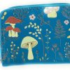 Shag Wear Shag Wear Mushroom Forest Small Coin Purse For Women Vegan Faux Leather Teal | Coin Purses & Pouches