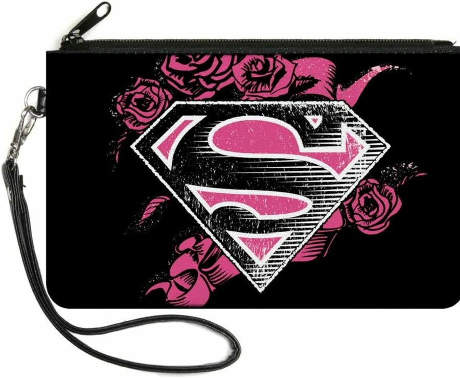 Buckle-Down Buckle-Down Buckle-Down Zip Wallet Superman Large Accessory, Superman, 8" X 5" | Coin Purses & Pouches