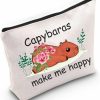 JNIAP Jniap Capybara Cosmetic Bag Capybara Lover Gifts Capybara Animal Lover Gift For Women Makeup Zipper Pouch Bag (Capybara Bag) | Coin Purses & Pouches