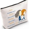 LEVLO Levlo Grey'S Tv Show Cosmetic Make Up Bag Derek And Meredith Inspired Fans Gift You Are Braver Stronger Smarter Than You Think Girls Grey'S Zipper Pouch Bag For Best Friend Family(Grey'S Bag) | Coin Purses & Pouches