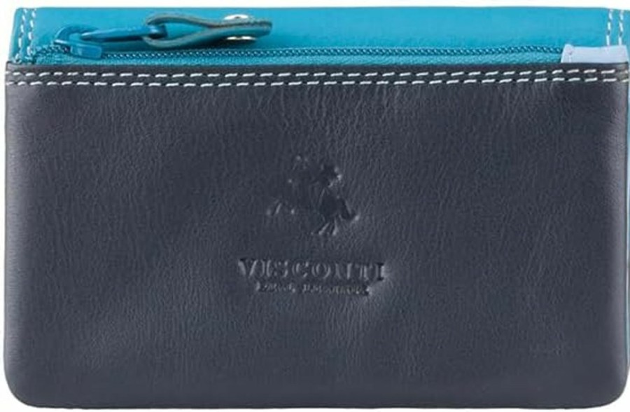 VISCONTI Visconti Tahiti Rb 99 Multi Colored Womens Soft Luxury Leather Coin Purse Wallet (Plum Multi) | Coin Purses & Pouches