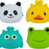 AUEAR Auear, 4 Pack Animal Silicone Coin Bags Change Pouch Cute Coin Purse For Women Girls 4 Styles | Coin Purses & Pouches