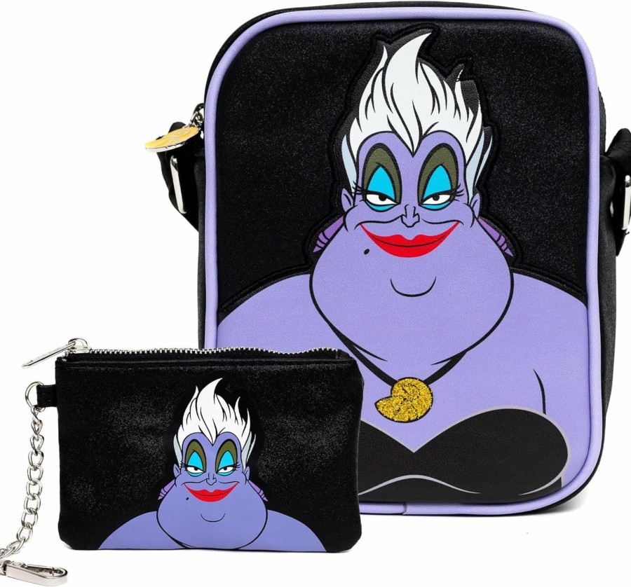 Buckle-Down Disney Bag And Wallet Combo, The Little Mermaids Ursula Pose Close Up, Vegan Leather | Coin Purses & Pouches