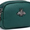 DOMILINA Genuine Leather Mini Coin Purse For Women, Compact And Stylish Double Zipper Wallet(Green) | Coin Purses & Pouches