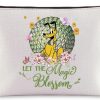 WZMPA Wzmpa Funny Dog Pluto Cosmetic Bag Pluto Dog Lover Gifts Let The Magic Bloom Makeup Zipper Pouch Bag Cartoon Movie Merchandise (Pluto -Bloom) | Coin Purses & Pouches