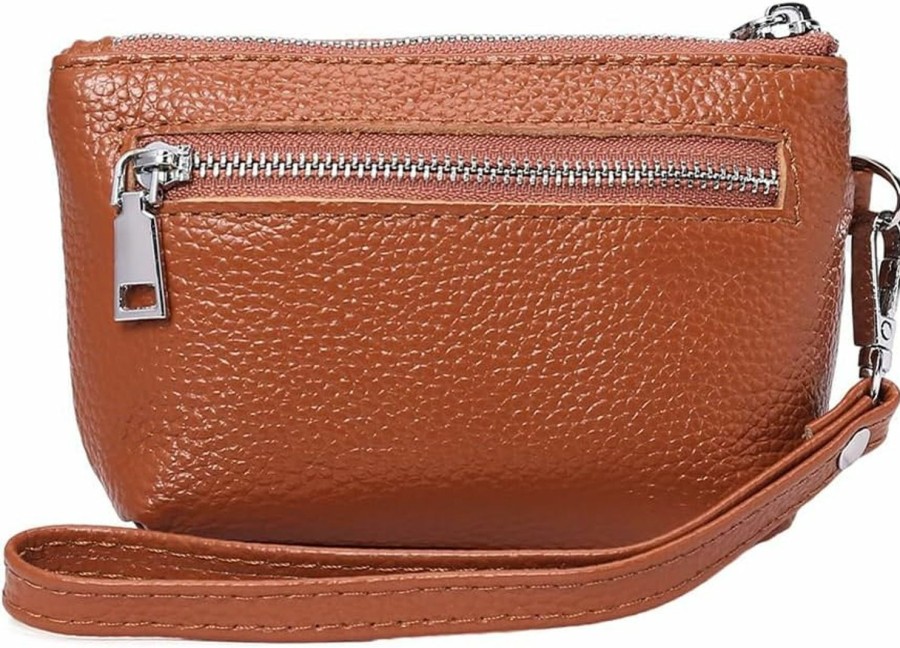 Yzikema Yzikema 1 Pcs Leather Zipper Coin Purse Wallet, Wrist Bag,Hand Bag,Coin Organizer, Change Holder,Card Case, Mini Leather Zipper Storage Bag For Women | Coin Purses & Pouches