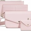 ER.Roulour Er.Roulour Small Purses For Women, Retro Cute 4Pcs Shoulder Bag Mini Clutch Handbag Slim Minimalist Purse And Wallet Set | Coin Purses & Pouches